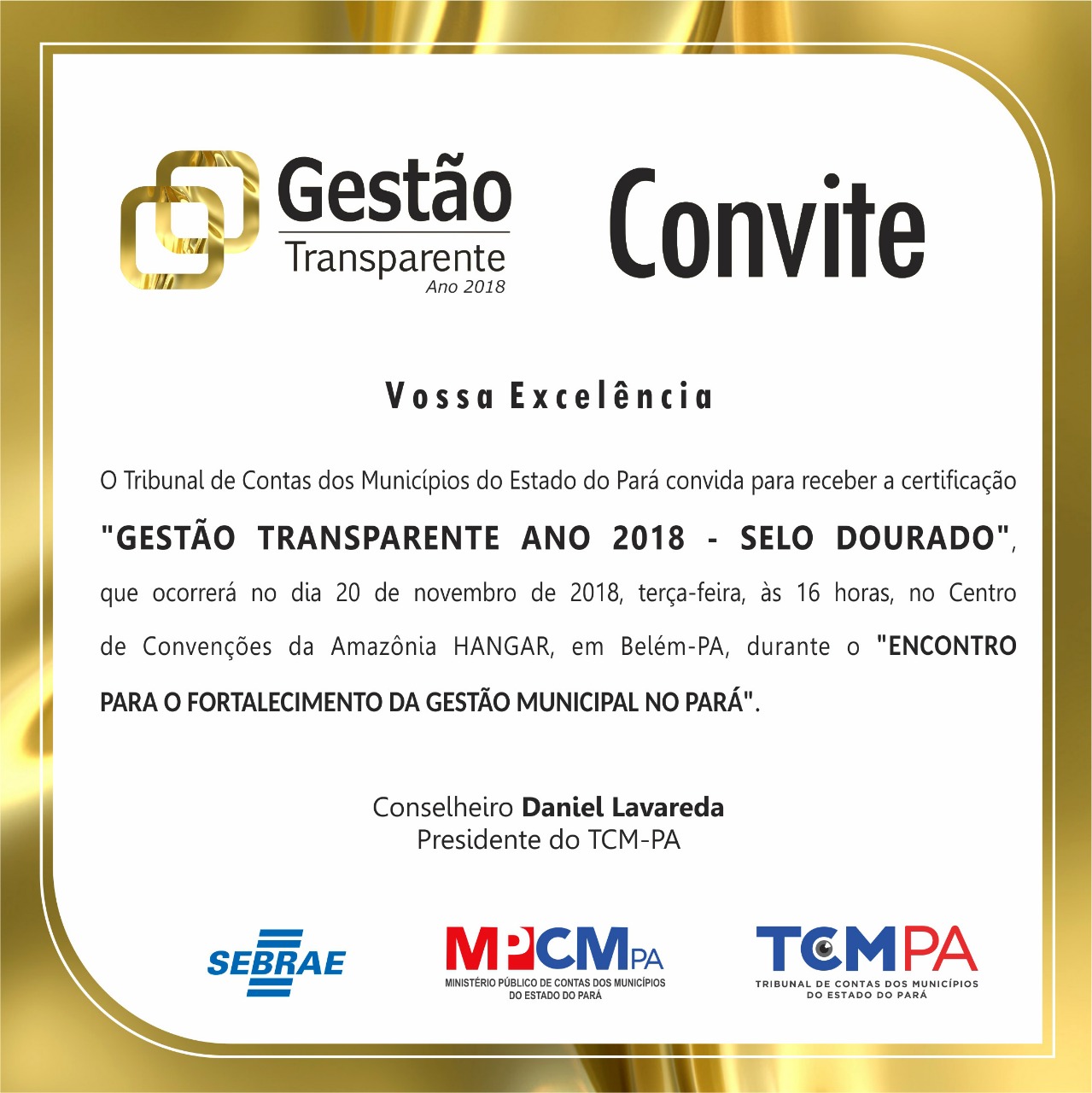 PRÊMIO GESTOR TRANSPARENTE 2018